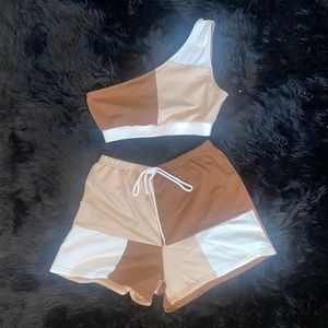 Shein brown Matching Set size medium